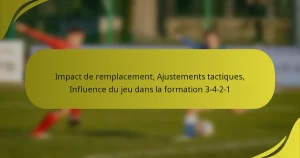 Impact de remplacement, Ajustements tactiques, Influence du jeu dans la formation 3-4-2-1